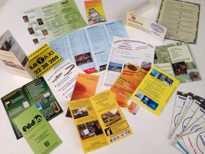 Flyer in verschiedenen Formaten