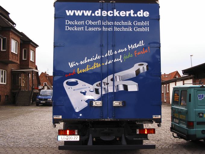 LKW-Heck mit Digitaldruck
