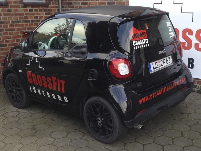 Kleinwagen eines Fitnessstudios